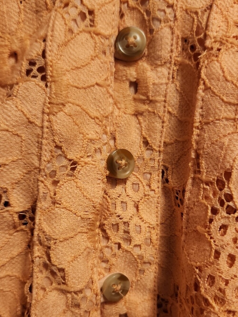 Pilcro Peach Eyelet Peter Pan Collar Keira Blouse - Picture 11 of 11